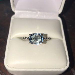 Blue topaz pandora ring